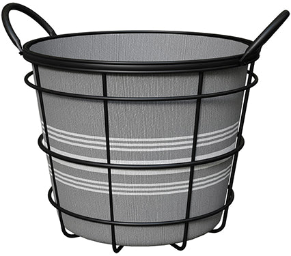 BUSHEL BASKET 8 IN WIRE W/PRINT LINER