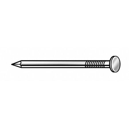 Zoro Tools Common Nail, 3-1/2 in L, 16d, Steel, Bright Finish, 8 ga, 220 PK